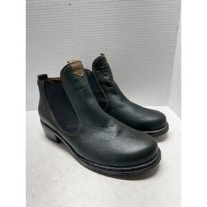 Think! Deni Forest Green Leather Chelsea Ankle Boots 40.5 9.5 87184-61